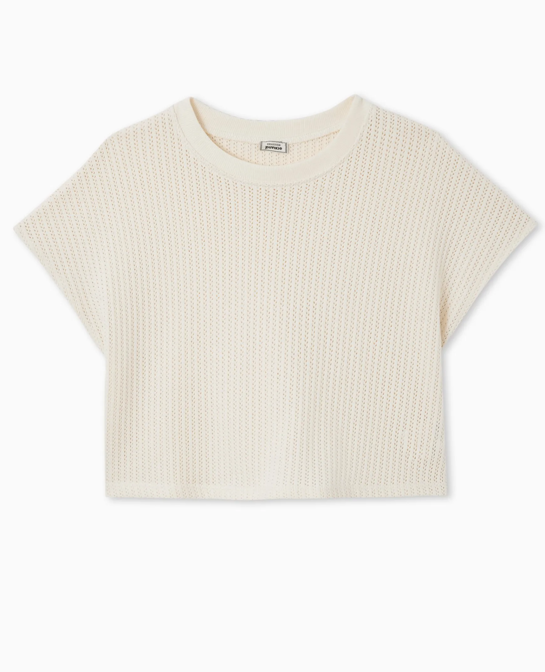 Pimkie T-Shirt Et Top^Top Court Sans Manches En Maille Ajourée - Blanc