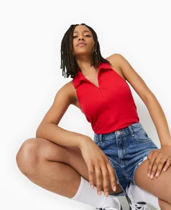 Pimkie Toute La Collection|T-Shirt Et Top^Top Dos-nu Col Polo Zippé -