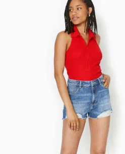 Pimkie Toute La Collection|T-Shirt Et Top^Top Dos-nu Col Polo Zippé -