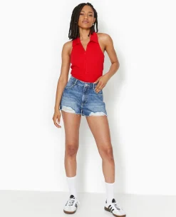 Pimkie Toute La Collection|T-Shirt Et Top^Top Dos-nu Col Polo Zippé -