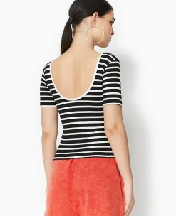 Pimkie T-Shirt Et Top^Top Dos-nu En Maille Côtelée Rayée -