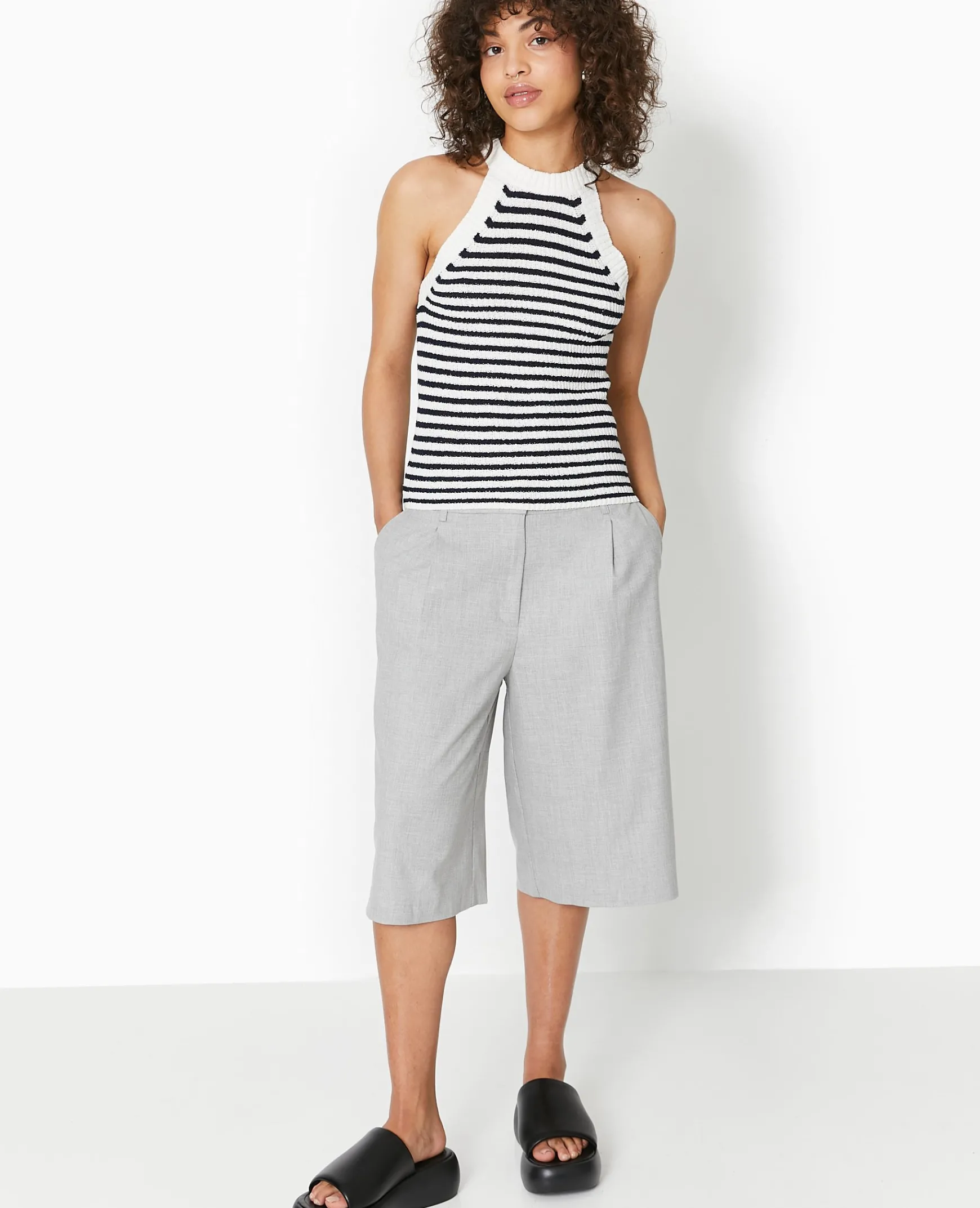 Pimkie Pull Et Gilet|T-Shirt Et Top^Top Emmanchures Américaines En Maille Rayée -