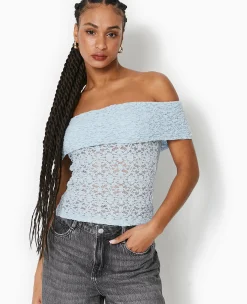 Pimkie T-Shirt Et Top^Top En Dentelle Encolure Bardot -