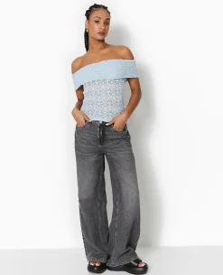 Pimkie T-Shirt Et Top^Top En Dentelle Encolure Bardot -