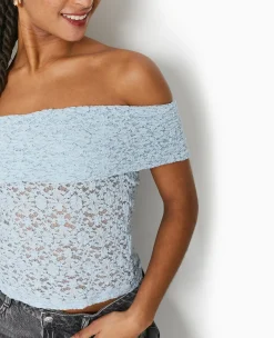 Pimkie T-Shirt Et Top^Top En Dentelle Encolure Bardot -