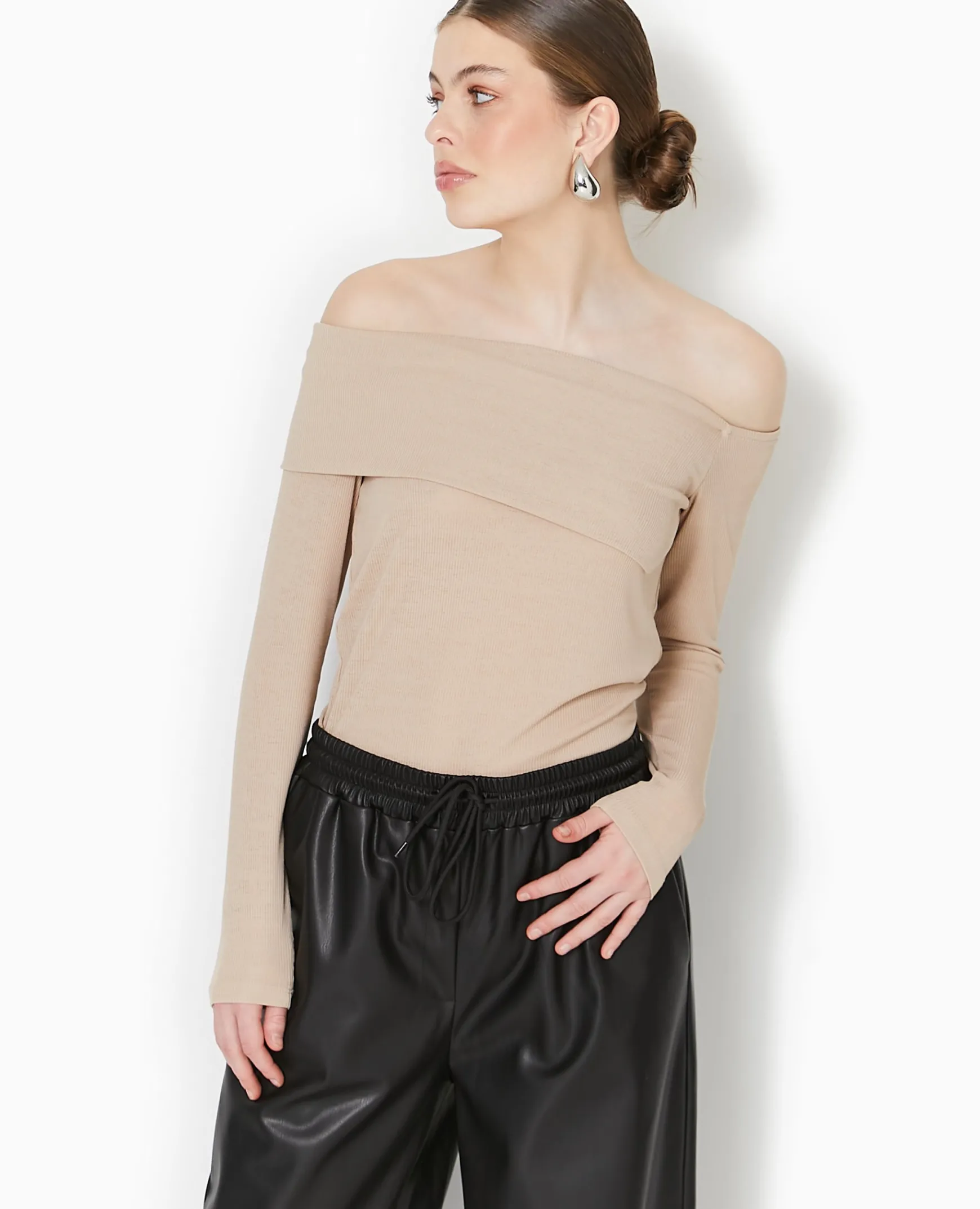 Pimkie Pull Et Gilet|T-Shirt Et Top^Top En Maille Côtelée Encolure Bardot -