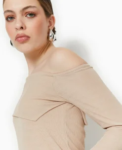 Pimkie Pull Et Gilet|T-Shirt Et Top^Top En Maille Côtelée Encolure Bardot -