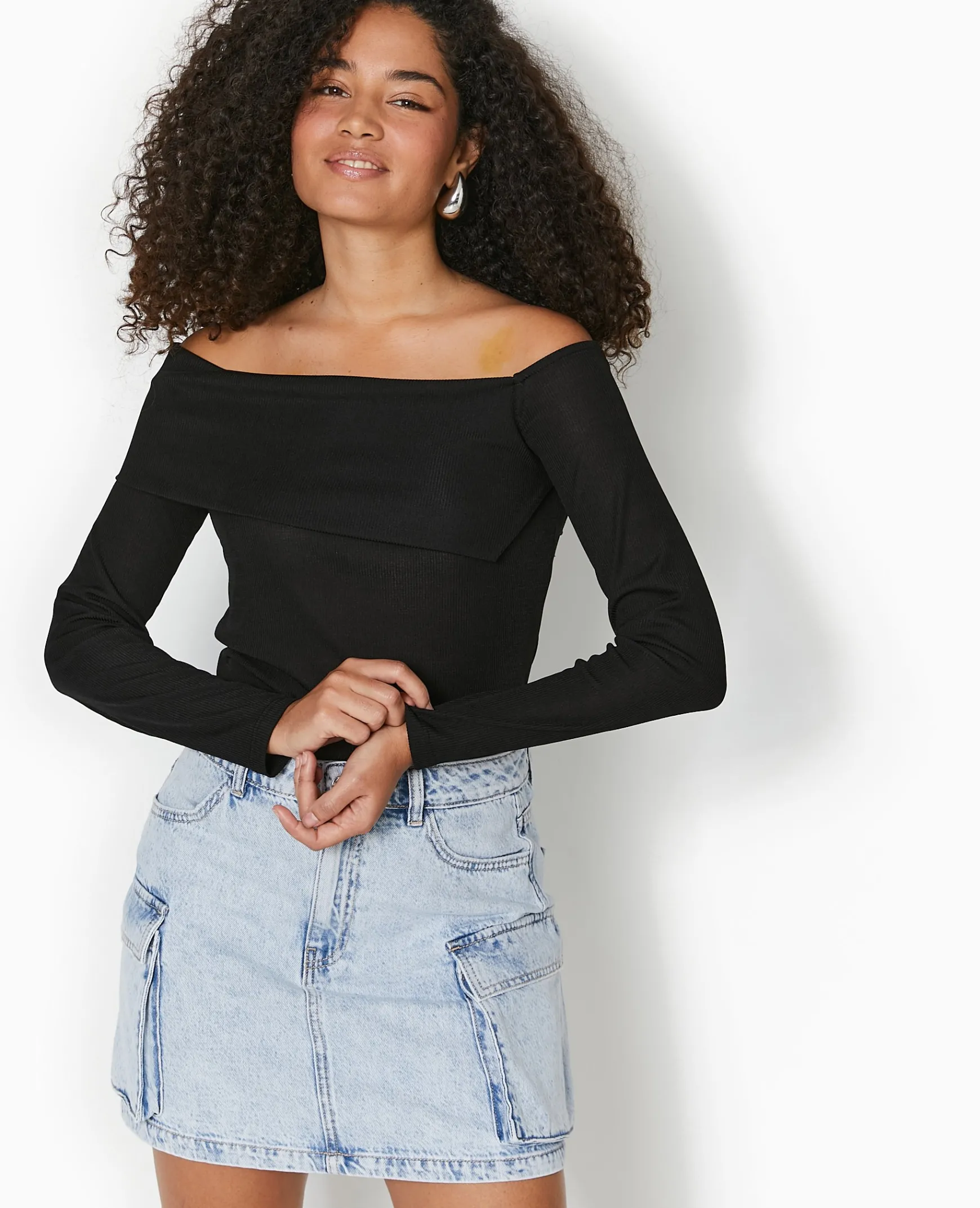 Pimkie Pull Et Gilet|T-Shirt Et Top^Top En Maille Côtelée Encolure Bardot -