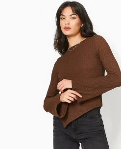 Pimkie T-Shirt Et Top^Top En Tissu Gaufré Avec Manches Flare -