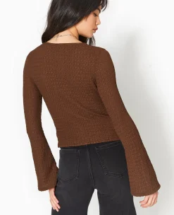 Pimkie T-Shirt Et Top^Top En Tissu Gaufré Avec Manches Flare -