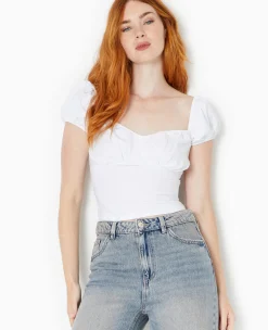 Pimkie T-Shirt Et Top^Top Encolure Bardot Avec Smock Dos -