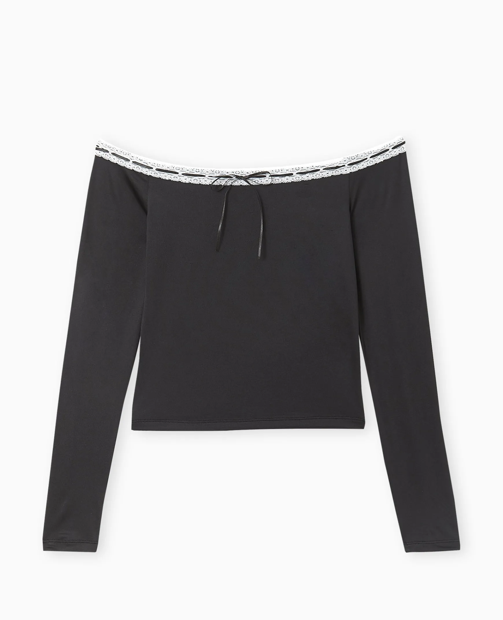 Pimkie Toute La Collection|T-Shirt Et Top^Top Encolure Bardot Avec Noeud Contrasté -