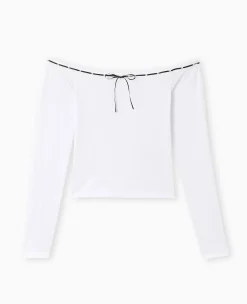 Pimkie Toute La Collection|T-Shirt Et Top^Top Encolure Bardot Avec Noeud Contrasté -