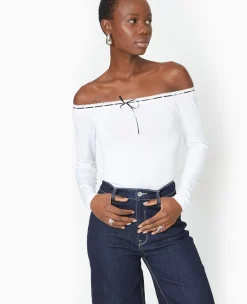 Pimkie Toute La Collection|T-Shirt Et Top^Top Encolure Bardot Avec Noeud Contrasté -
