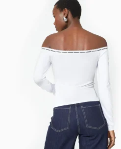 Pimkie Toute La Collection|T-Shirt Et Top^Top Encolure Bardot Avec Noeud Contrasté -