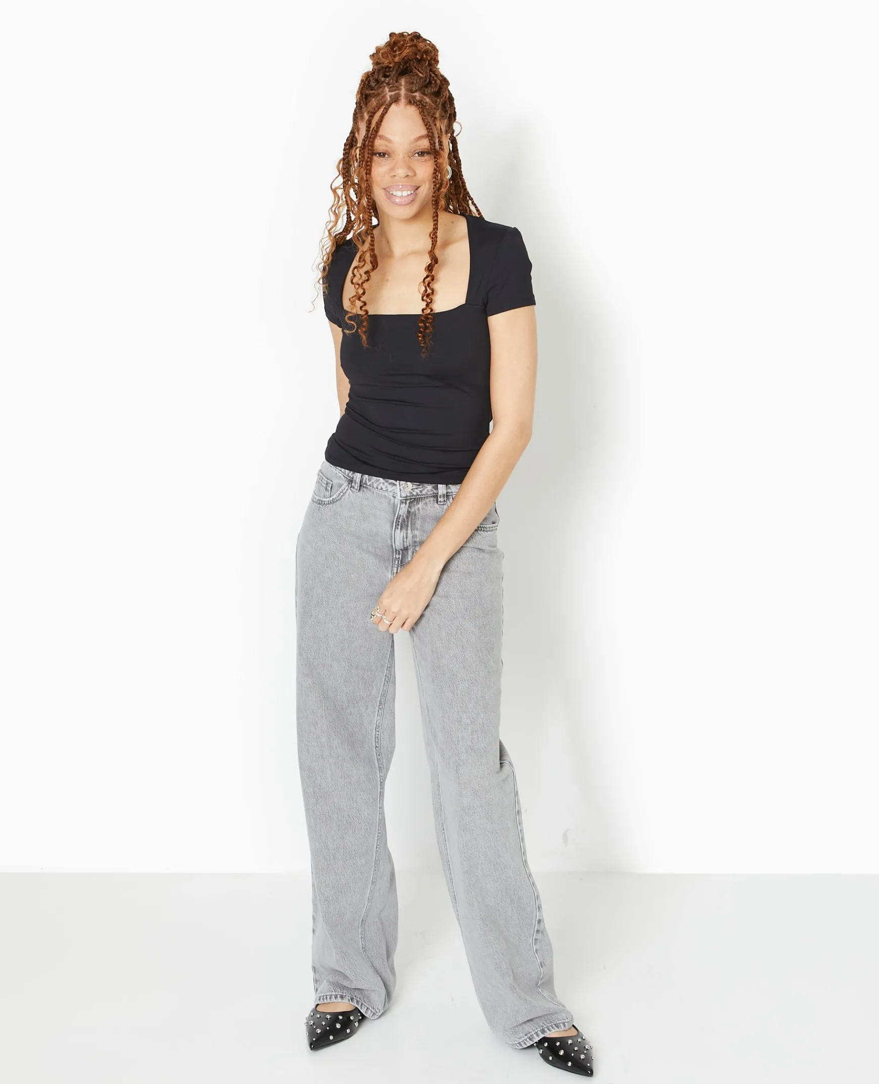 Pimkie Toute La Collection|T-Shirt Et Top^Top Manches Courtes Encolure Carrée -
