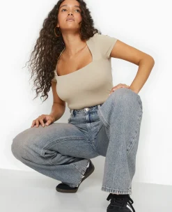 Pimkie Toute La Collection|T-Shirt Et Top^Top Manches Courtes Encolure Carrée -
