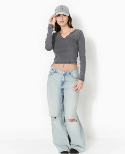 Pimkie T-Shirt Et Top^Top Manches Longues En Maille Côtelée -