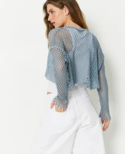 Pimkie Pull Et Gilet|T-Shirt Et Top^Top Manches Longues En Maille Filet -