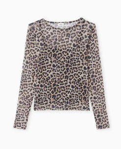 Pimkie Toute La Collection|T-Shirt Et Top^Top Manches Longues En Résille Motif Léopard -