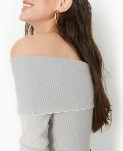 Pimkie Pull Et Gilet|T-Shirt Et Top^Top Manches Longues Encolure Bardot -