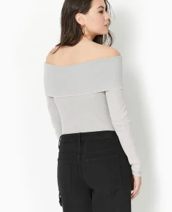 Pimkie Pull Et Gilet|T-Shirt Et Top^Top Manches Longues Encolure Bardot -