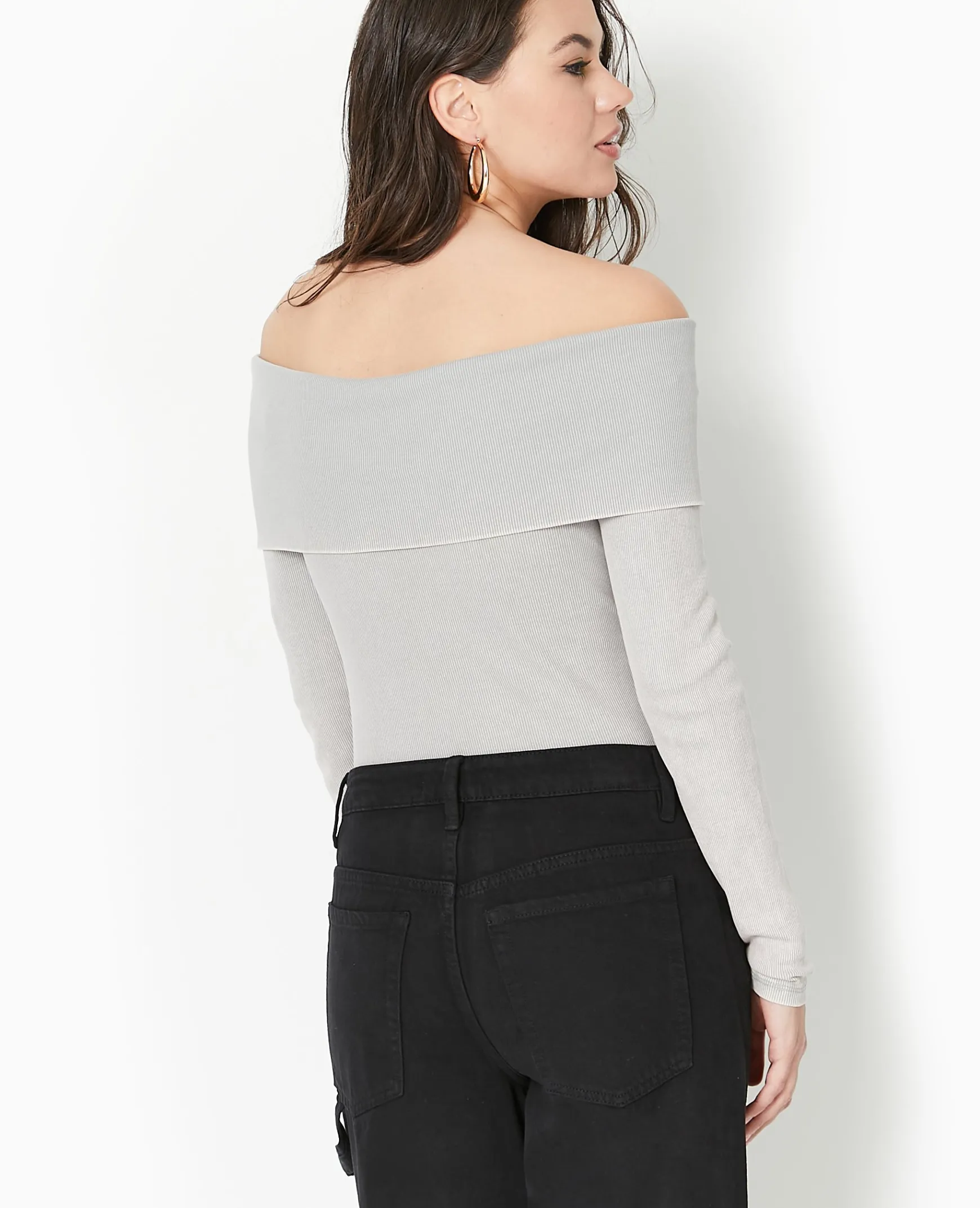 Pimkie Pull Et Gilet|T-Shirt Et Top^Top Manches Longues Encolure Bardot -