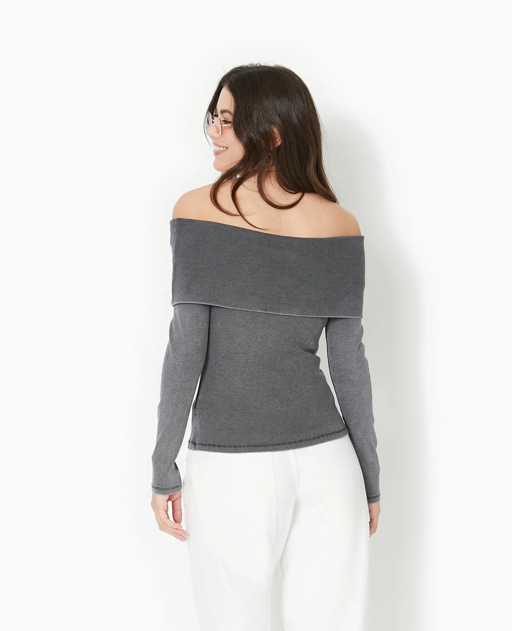 Pimkie Pull Et Gilet|T-Shirt Et Top^Top Manches Longues Encolure Bardot -