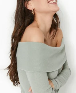 Pimkie Pull Et Gilet|T-Shirt Et Top^Top Manches Longues Encolure Bardot -