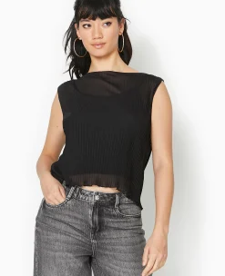 Pimkie T-Shirt Et Top^Top Sans Manche En Tulle Plissé -