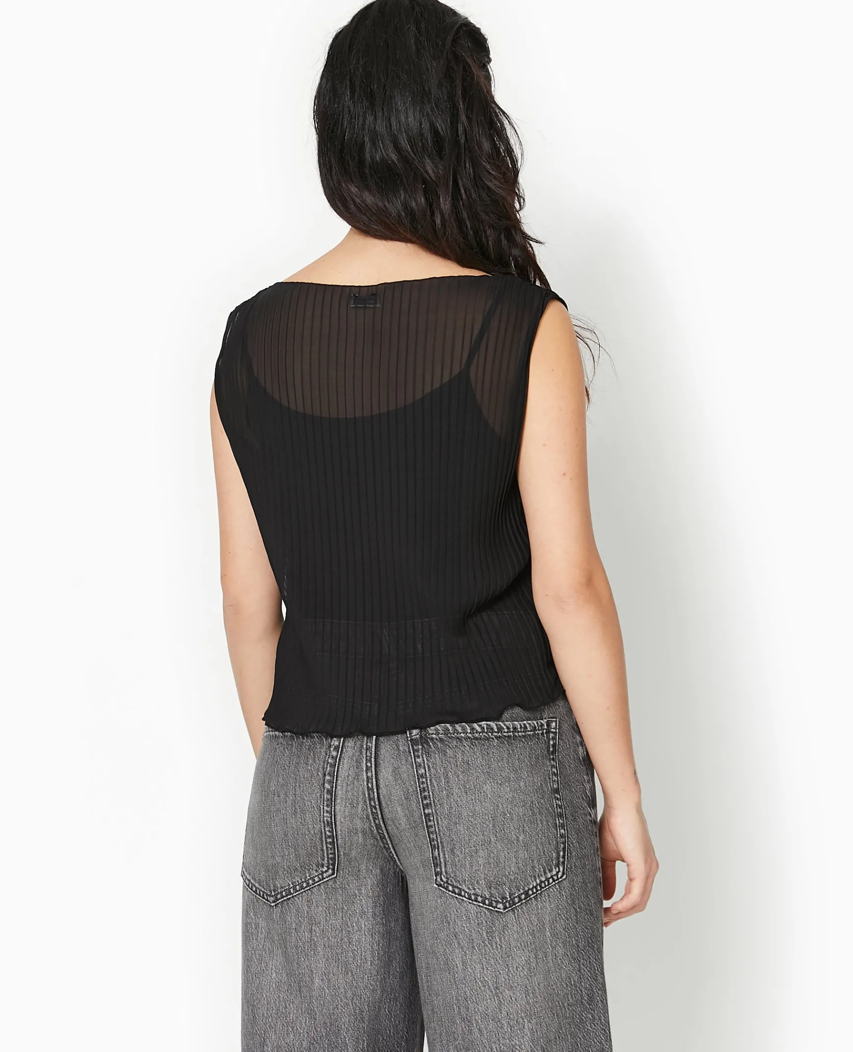Pimkie T-Shirt Et Top^Top Sans Manche En Tulle Plissé -