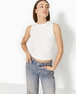 Pimkie Toute La Collection|T-Shirt Et Top^Top Sans Manches Avec Strass En All Over -