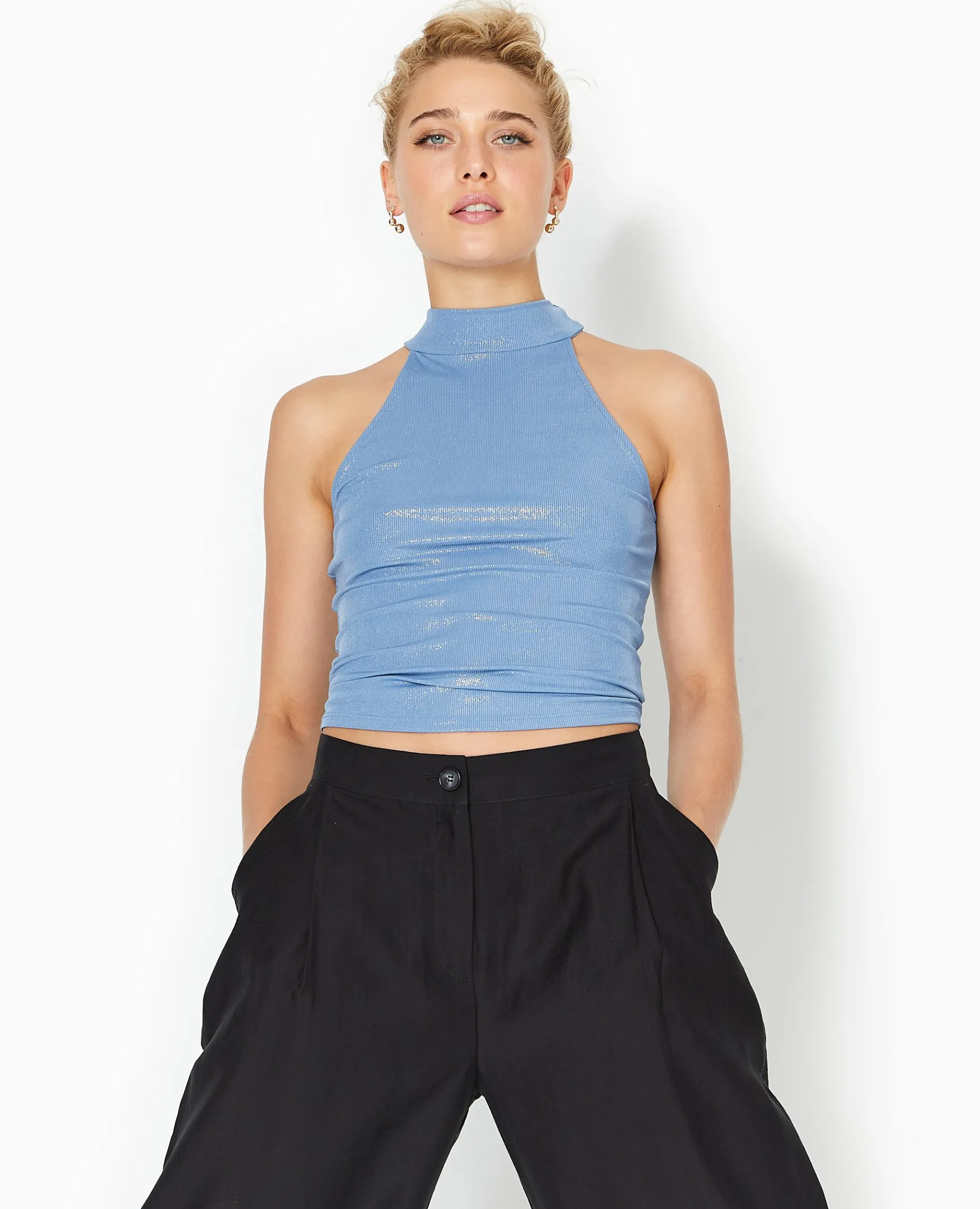Pimkie T-Shirt Et Top^Top Sans Manches Col Montant Avec Lurex -