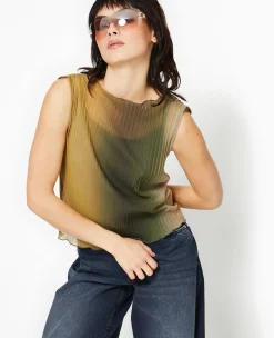 Pimkie Ensembles|T-Shirt Et Top^Top Sans Manches En Tulle Plissé -