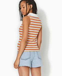 Pimkie Toute La Collection|T-Shirt Et Top^Top Zippé Sans Manches Avec Col Polo -