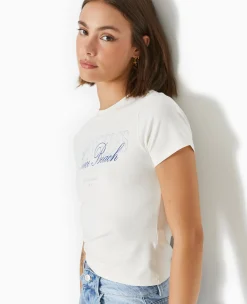 Pimkie Toute La Collection|T-Shirt Et Top^T-shirt Ajusté Avec Print Devant -