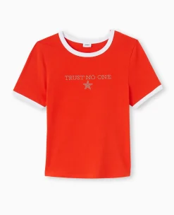 Pimkie T-Shirt Et Top^T-shirt Avec Message En Strass -