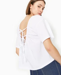 Pimkie T-Shirt Et Top^T-shirt Bi-matiè;re Avec Nouettes Dos -