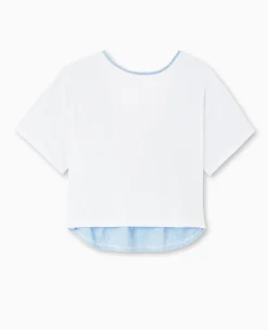 Pimkie T-Shirt Et Top^T-shirt Bi-matiè;re Avec Nouettes Dos -
