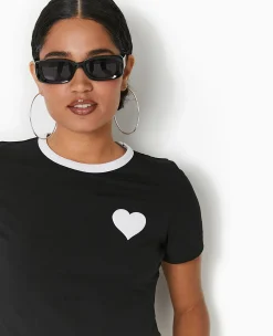 Pimkie Toute La Collection|T-Shirt Et Top^T-shirt Court Avec Cœur -
