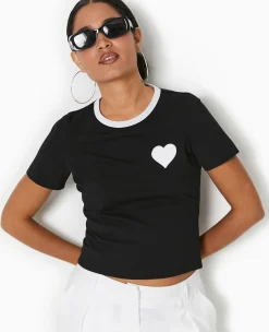 Pimkie Toute La Collection|T-Shirt Et Top^T-shirt Court Avec Cœur -