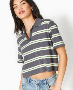 Pimkie Toute La Collection|T-Shirt Et Top^T-shirt Court Col Polo Rayé -