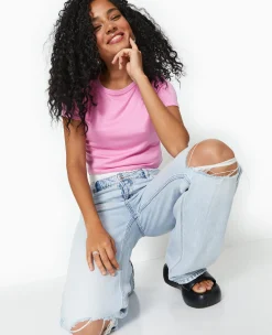 Pimkie Toute La Collection|T-Shirt Et Top^T-shirt Court En Maille Fluide -