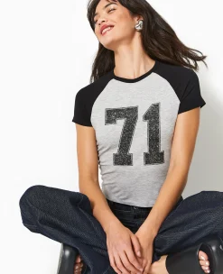 Pimkie T-Shirt Et Top^T-shirt Court Manches Raglan Avec Print -