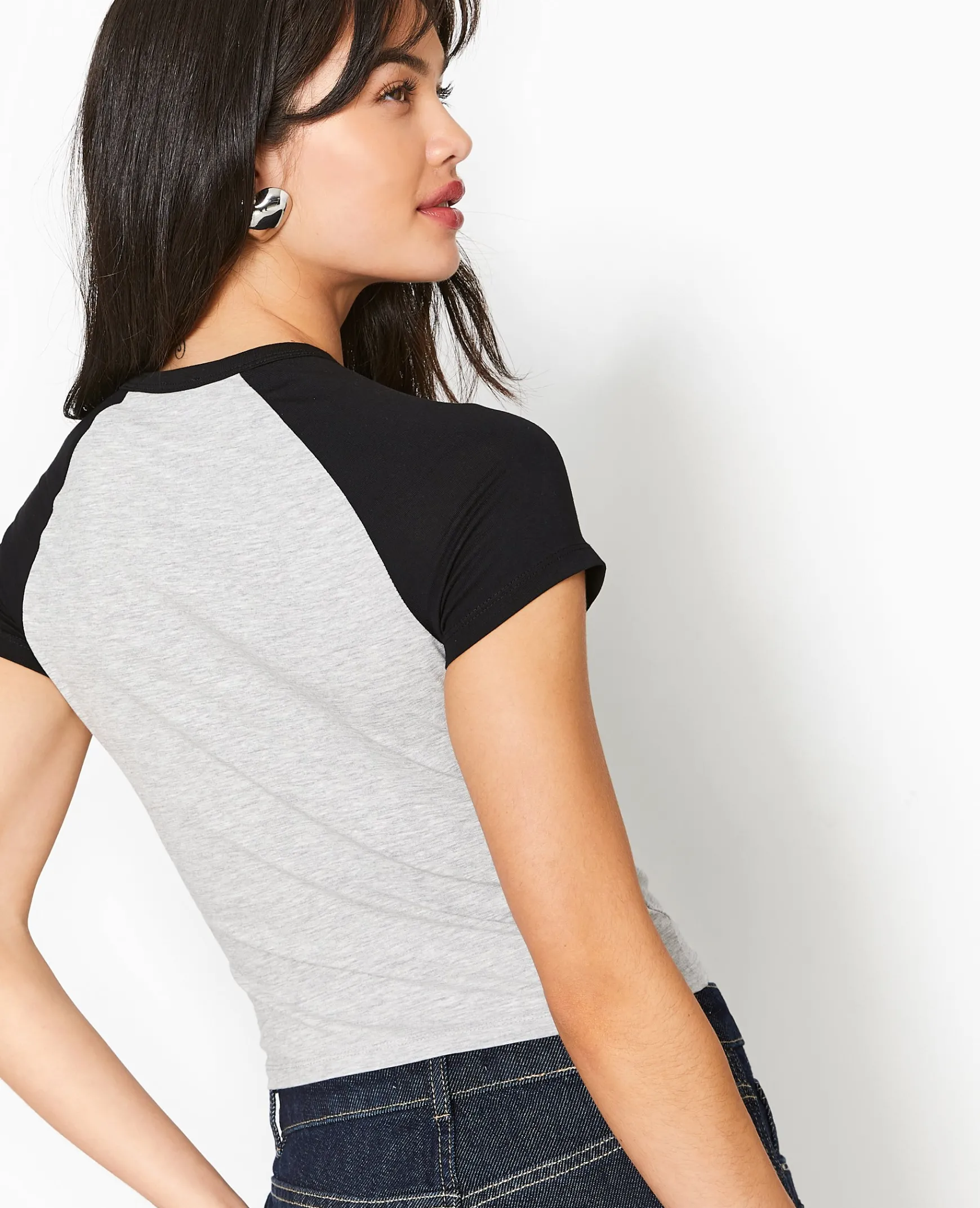 Pimkie T-Shirt Et Top^T-shirt Court Manches Raglan Avec Print -