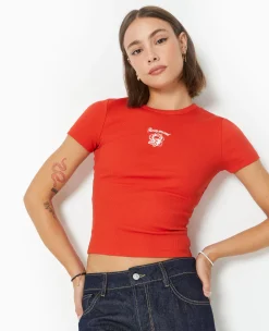 Pimkie T-Shirt Et Top^T-shirt En Maille Côtelée Avec Broderie -