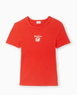 Pimkie T-Shirt Et Top^T-shirt En Maille Côtelée Avec Broderie -
