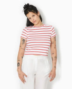 Pimkie T-Shirt Et Top^T-shirt En Maille Côtelée Motif Rayures -