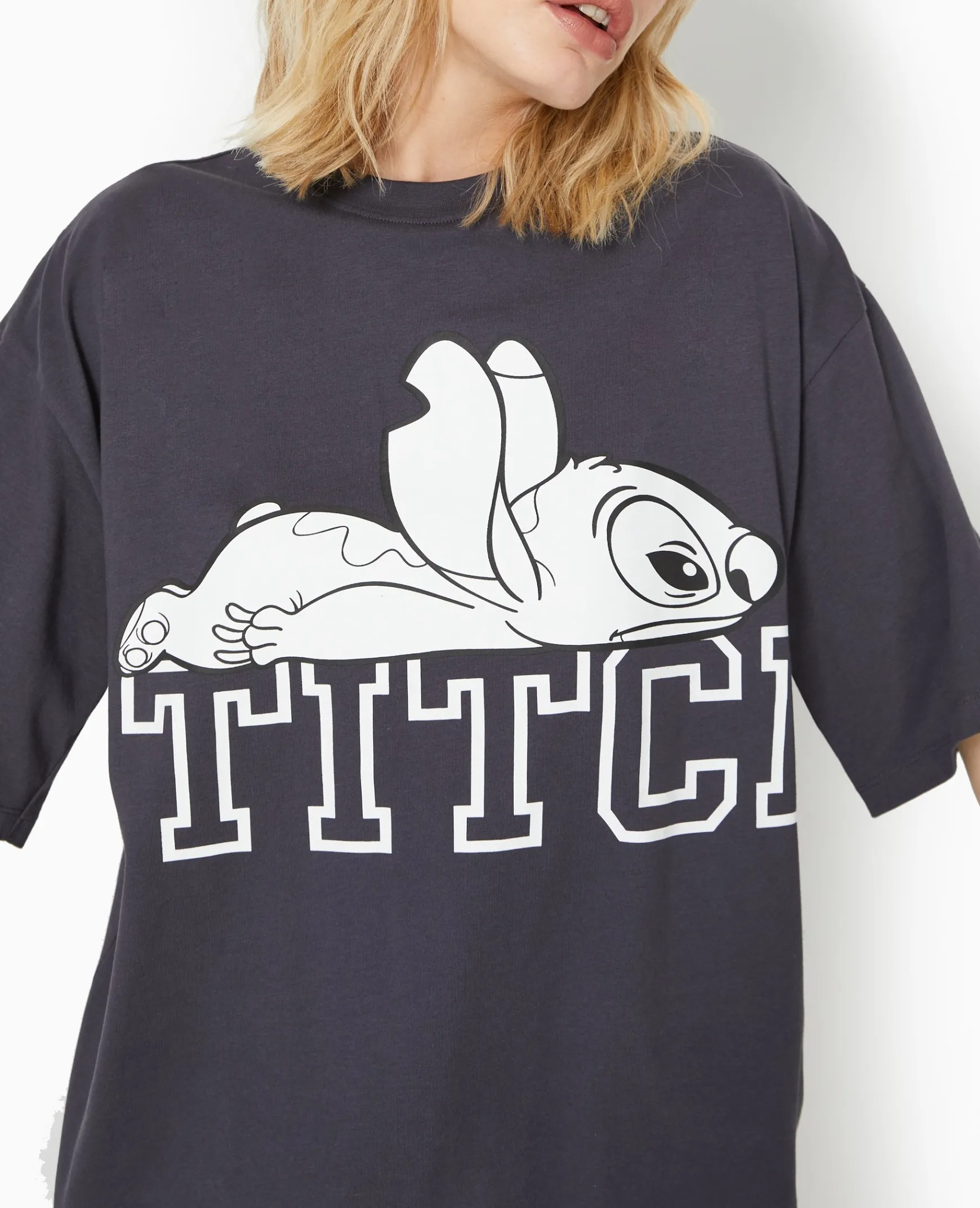 Pimkie Toute La Collection|T-Shirt Et Top^T-shirt Oversize Avec Grand Print STITCH Devant -