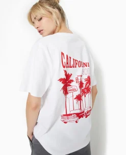 Pimkie Toute La Collection|T-Shirt Et Top^T-shirt Oversize Avec Print Poitrine Et Dos -